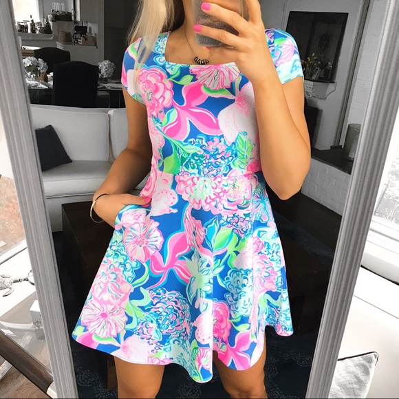 Lilly Pulitzer Dresses & Skirts - 💗 LILLY PULITZER FLORAL ARYA DRESS IN MULTI NEON!